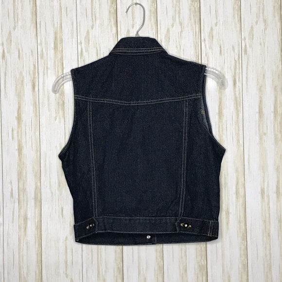 Mossimo Supply Co Denim Vest Dark Wash - Picture 5 of 6